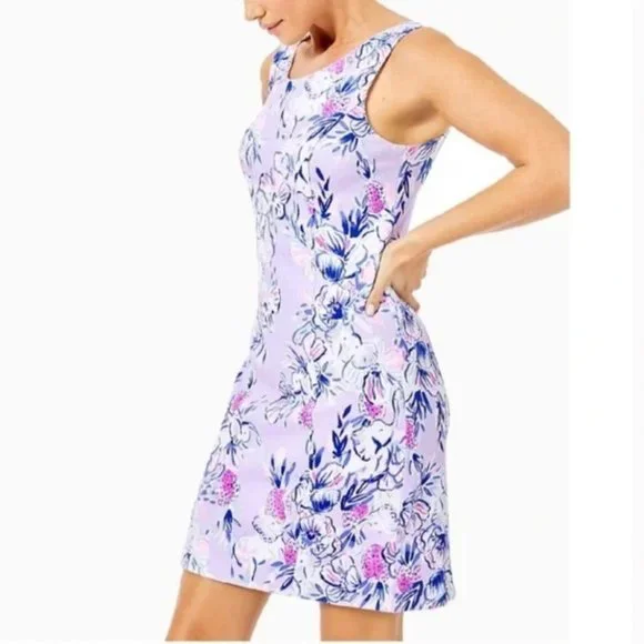 Lilly Pulitzer Cathy Knit Shift Light Lilac Trunks in the Air 16 NWT - Picture 1 of 6